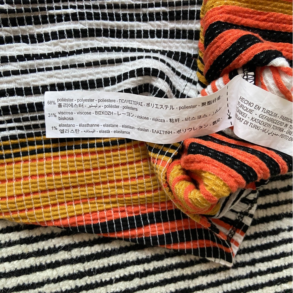 Zara Multi-Color Stripe Halter Top - image 3